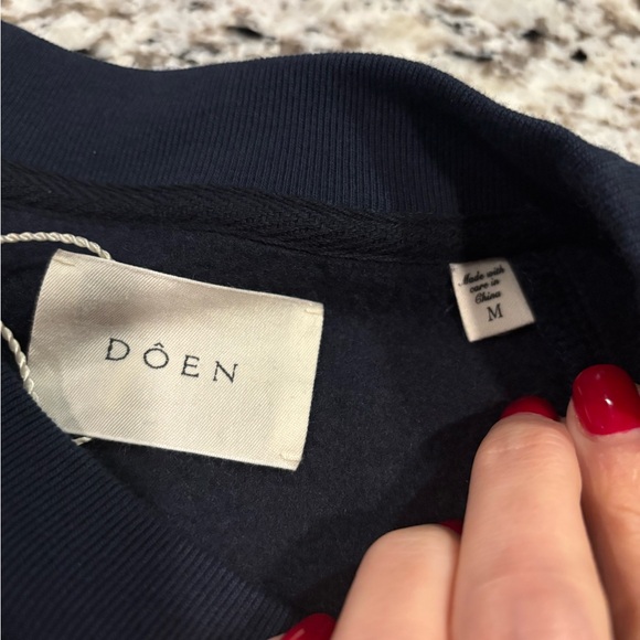 DOEN Varsity Sweatshirt/ Dark Navy M - Picture 4 of 8